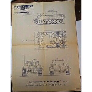 Military Modeling Plans Service Panzerkanpfwagen Tiger AUSF 'E' by D.P. Dyer